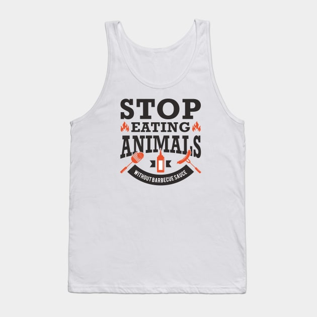 Stop Eating Animals Tank Top by LuckyFoxDesigns